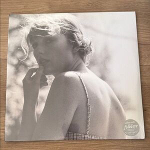 Taylor Swift Black & White Folklore Portrait Vinyl Cover